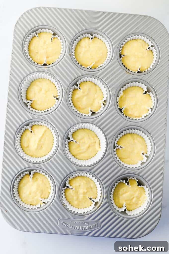 cornbread muffins before baking