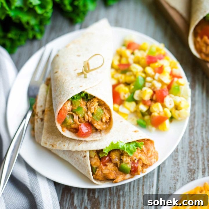 Easy, Cheesy BBQ Chicken Wraps
