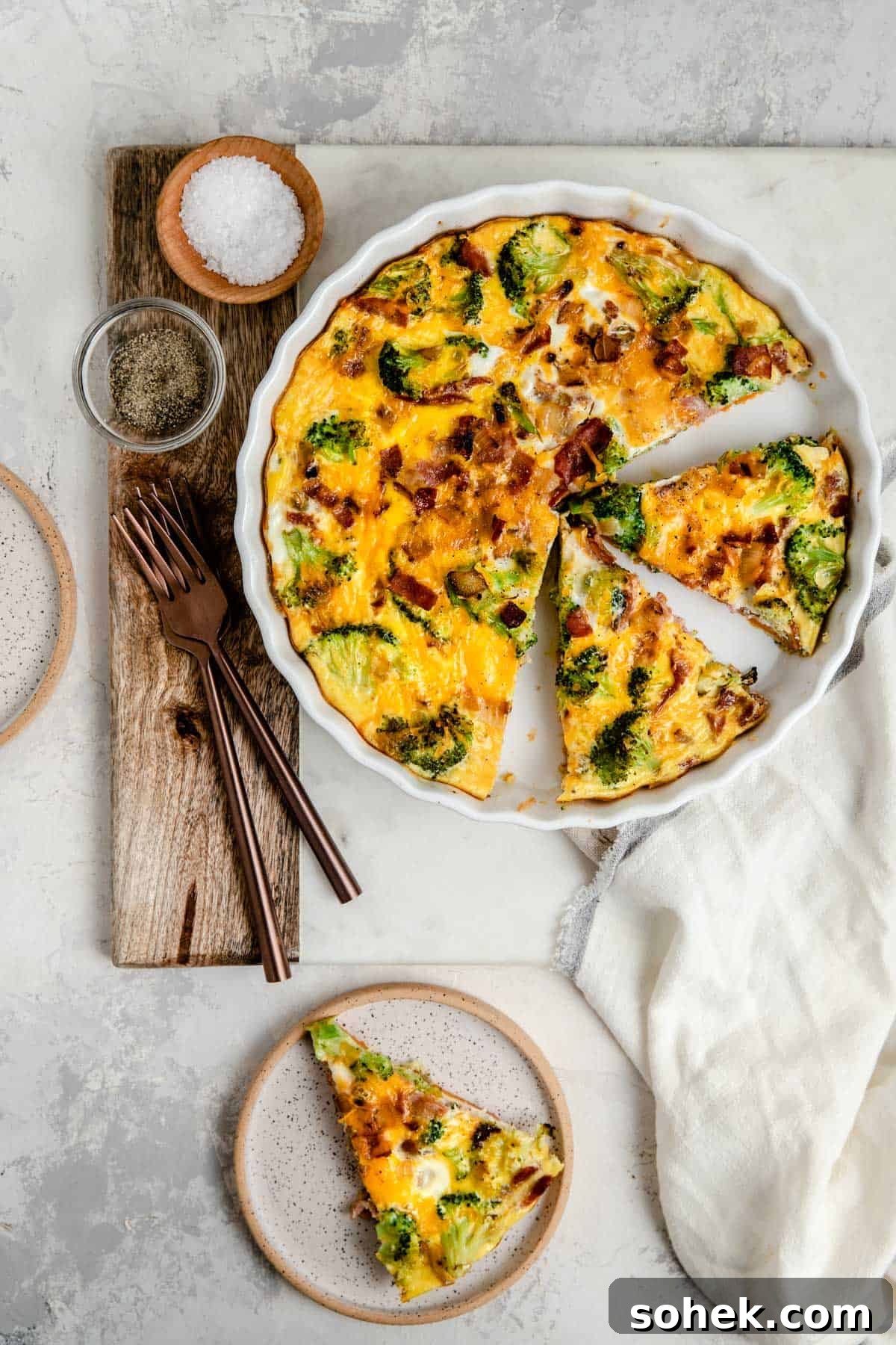 broccoli cheddar quiche