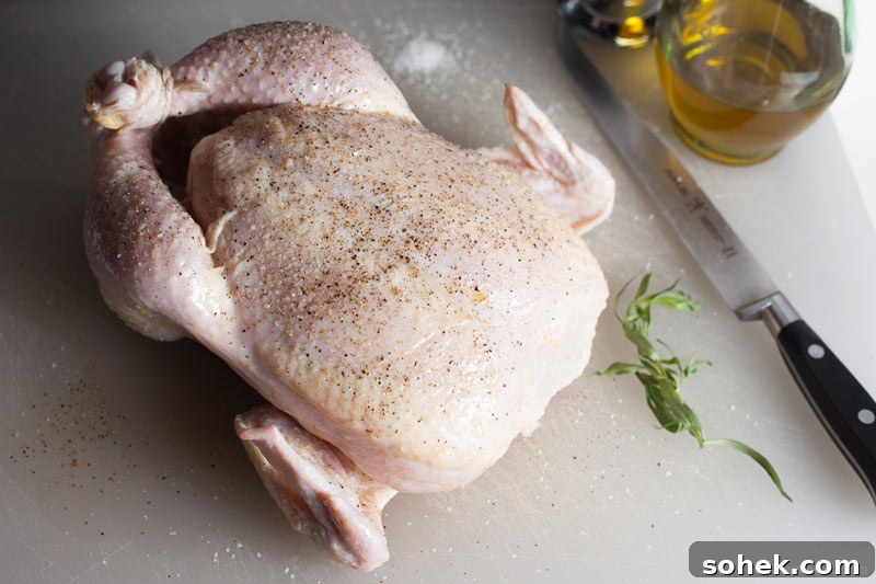 Crispy Skillet Roast Chicken with Garlic and Herbs 2 Easy Skillet Roasted Chicken | SaltPepperskillet.com