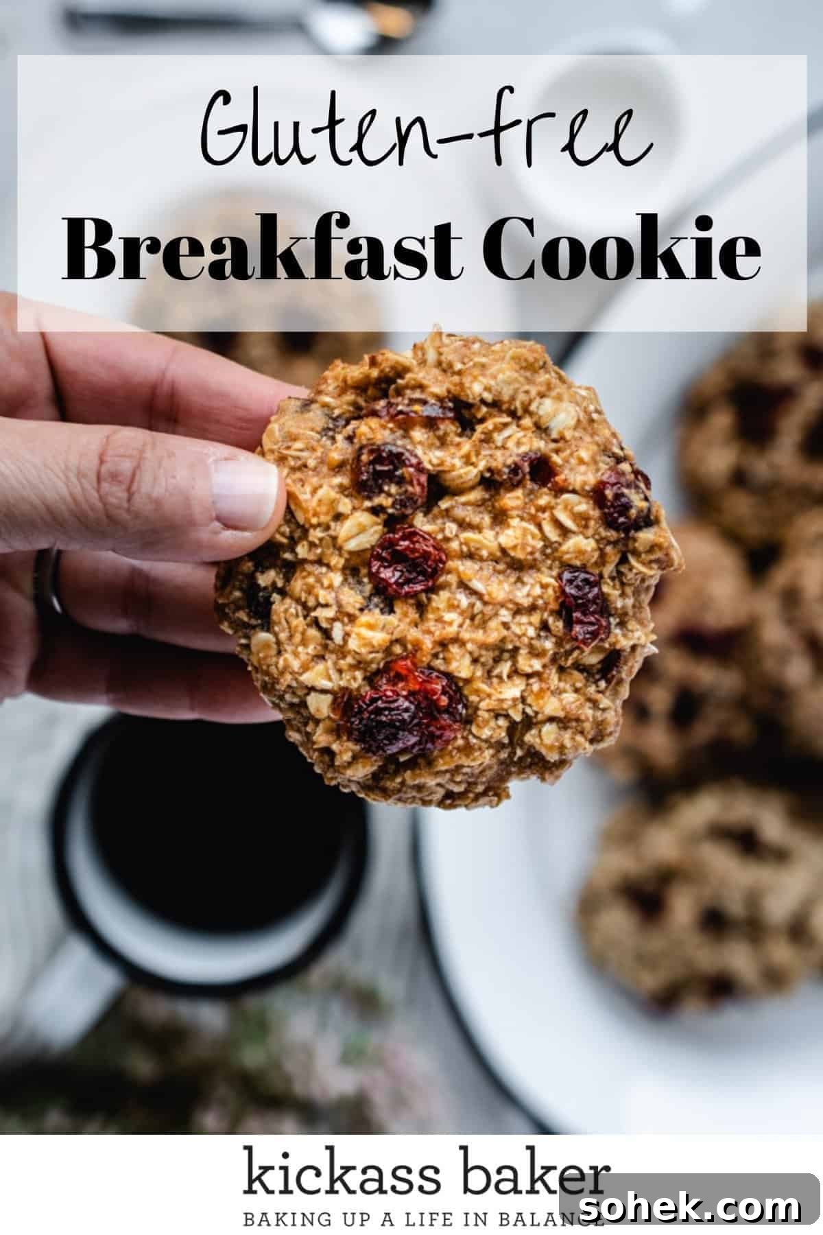 Gluten-Free, Dairy-Free Breakfast Cookies — Make-Ahead Recipe 14 Healthy Gluten-free Breakfast Cookie | pin for Pinterest
