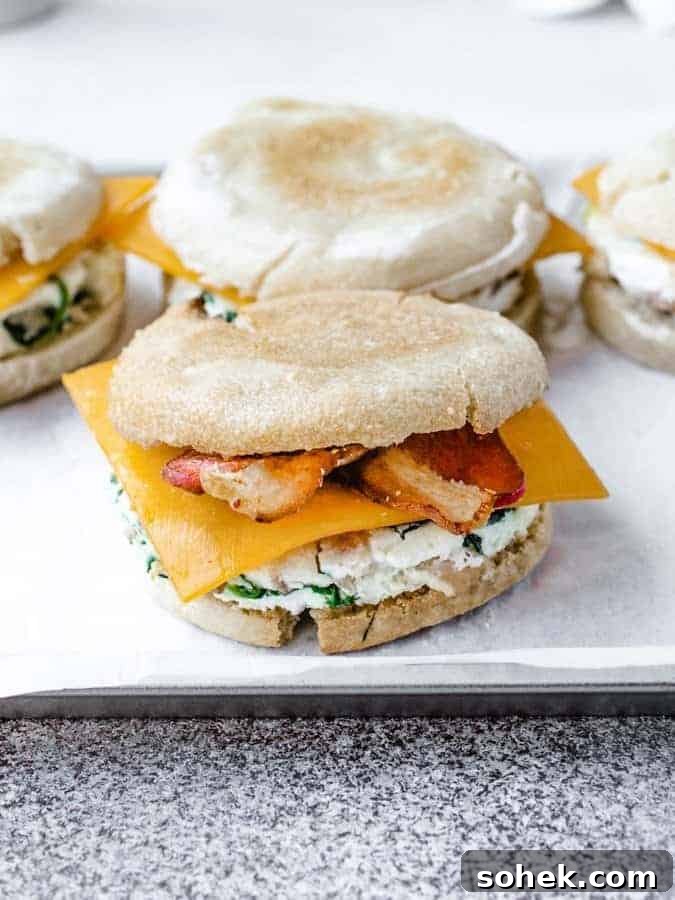 Gluten-Free, Dairy-Free Breakfast Cookies — Make-Ahead Recipe 5 Egg White Breakfast Sandwiches ready to be served