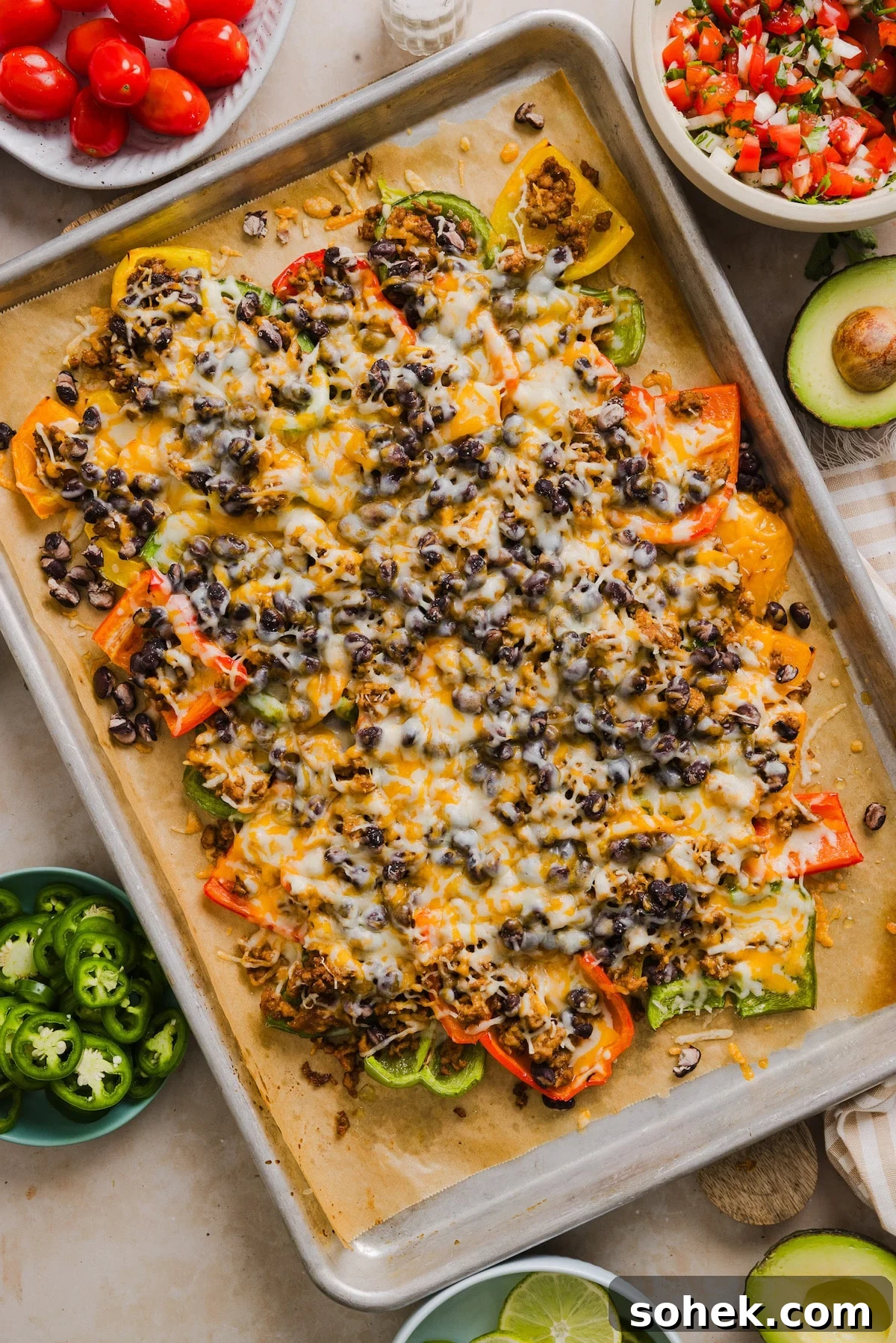 Loaded Bell Pepper Nachos: Flavor-Packed Low-Carb Nacho Bake 6 img 3406 7