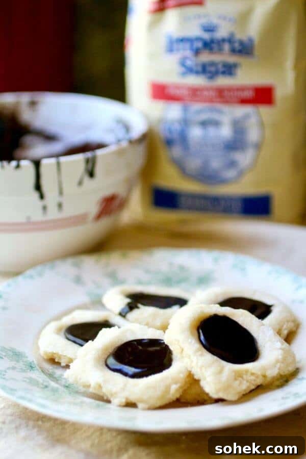 Earl Grey Chocolate Thumbprint Cookies — Perfect for Shipping 4 Earl Grey Chocolate Thumbprint Cookies are made with Imperial Sugar. From RestlessChipotle.com