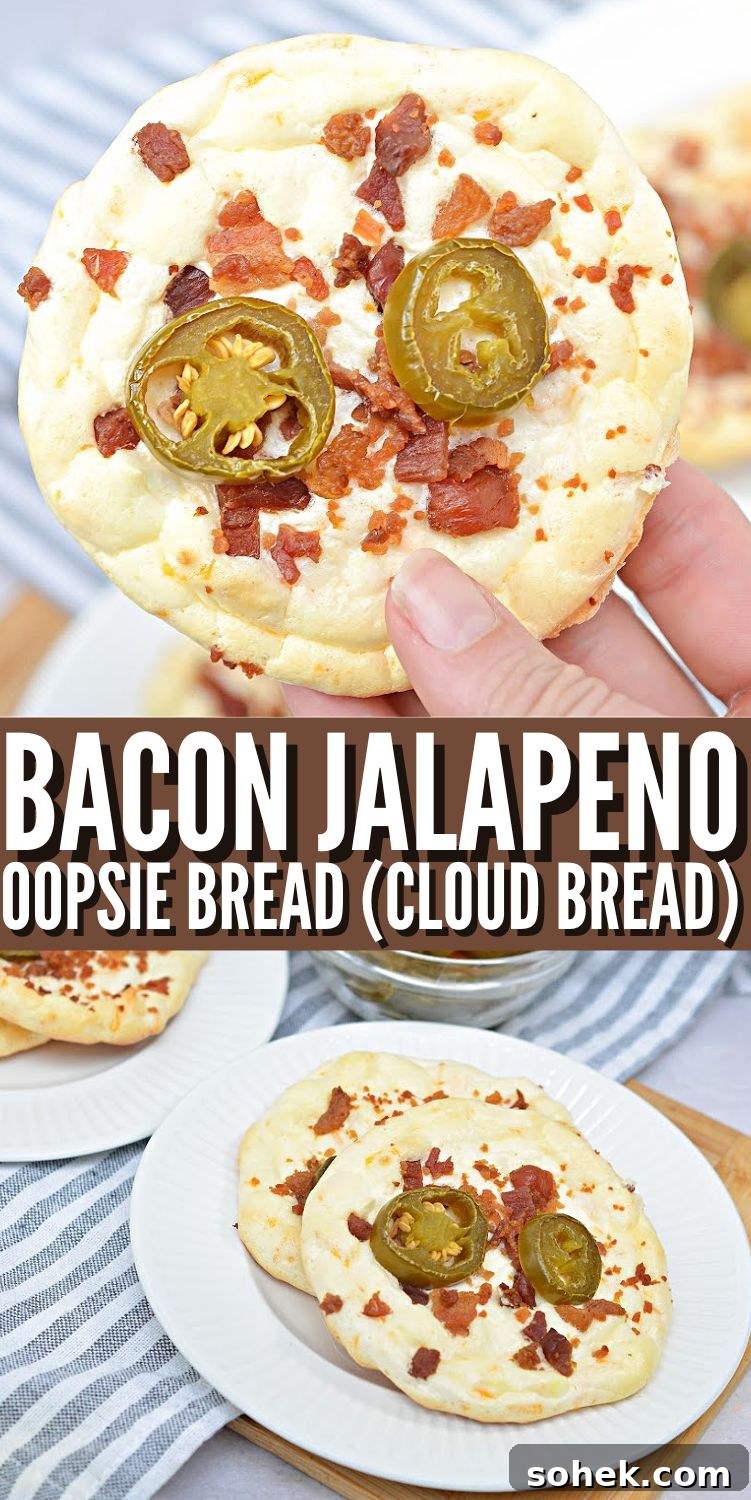 Keto Bacon Jalapeño Oopsie (Cloud) Bread Recipe 14 Keto Bacon Jalapeno Oopsie Bread (Cloud Bread)