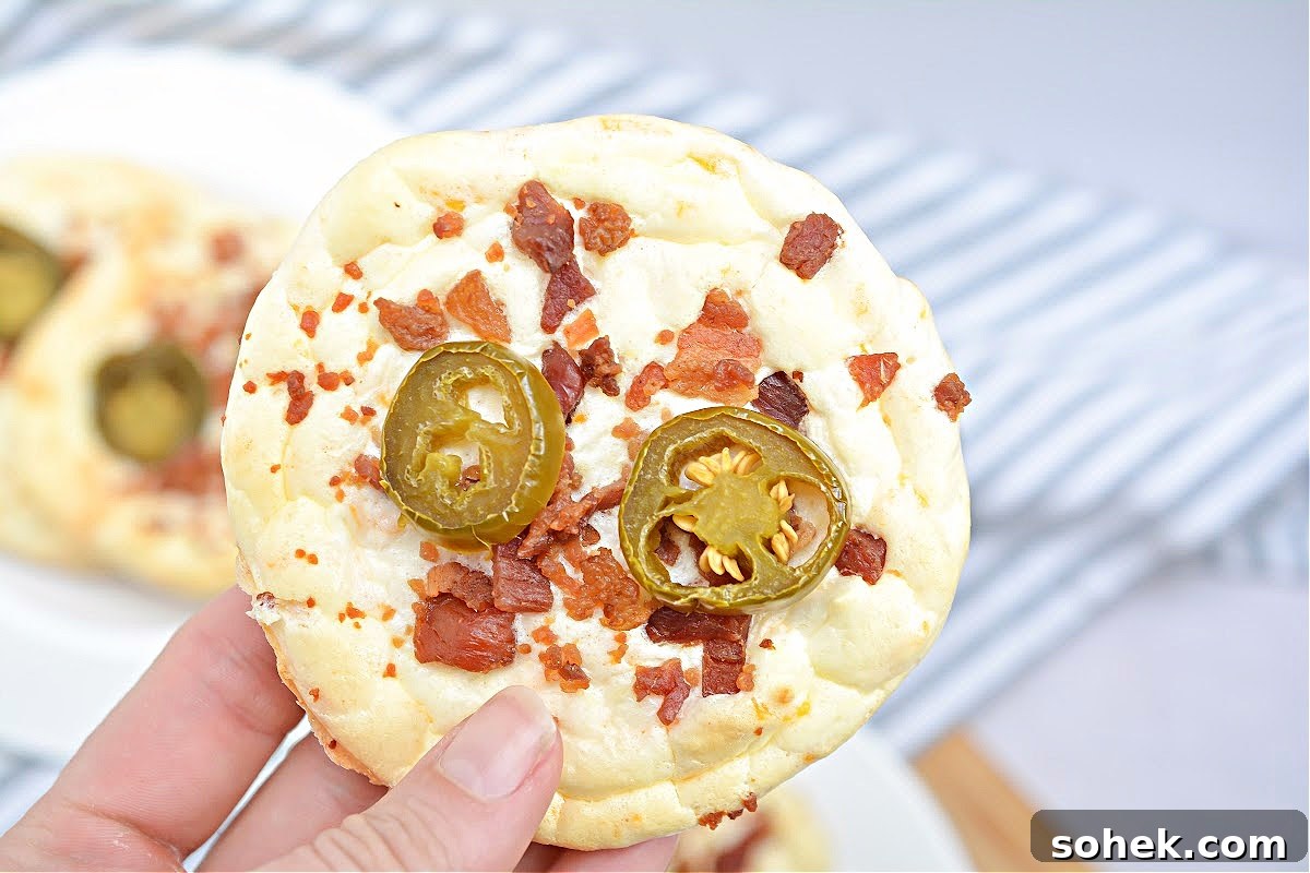 Keto Bacon Jalapeño Oopsie (Cloud) Bread Recipe 3 Keto Bacon Jalapeno Oopsie Bread (Cloud Bread)