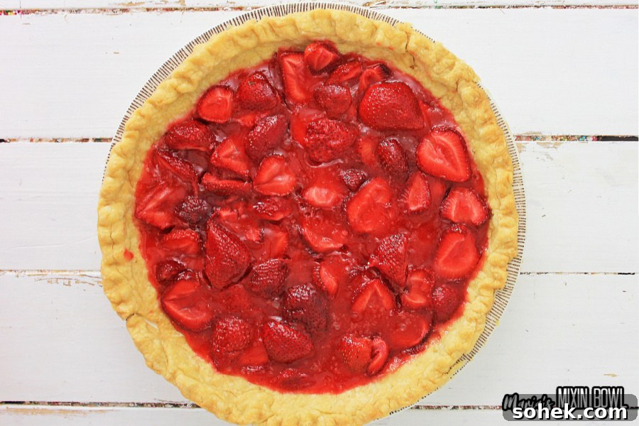 Fresh Strawberry Pie Recipe: Simple No-Bake Summer Dessert 6 Easy Fresh Strawberry Pie in pie crust.
