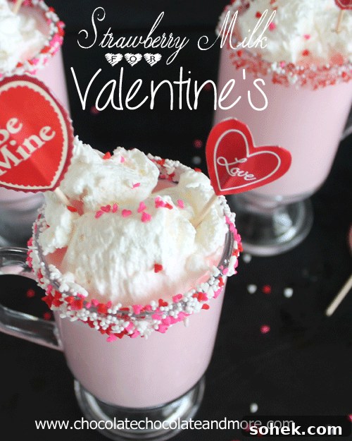 Strawberry Milk for Valentine's Day
