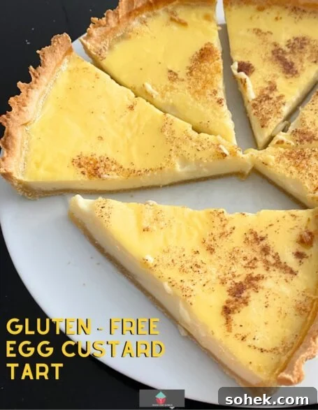 Gluten Free Egg Custard Tart. Gluten Free Egg Custard Tart with a lovely home made gluten free shortcrust pastry and a very silky smooth egg filling. Also recipe to make individual tarts.