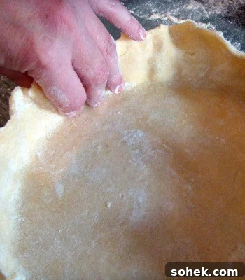 push sides of pastry