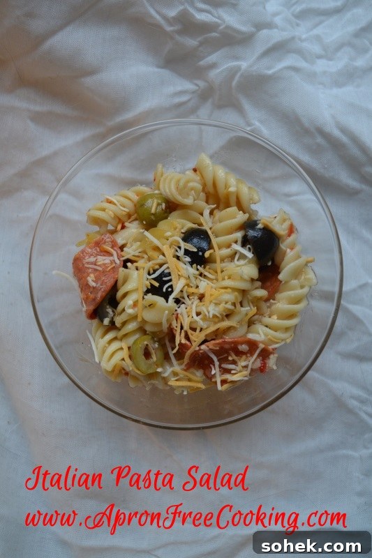 Italian Pasta Salad with olives