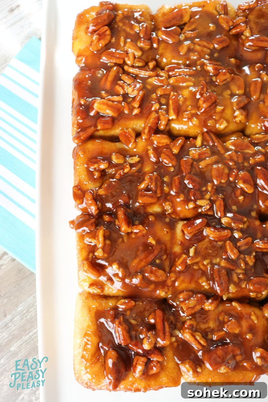 Oh my goodness these Sticky Pecan Caramel Rolls will satisfy your sweet tooth and be a show stopper at your next breakfast, brunch, lunch or after dinner dessert. Only 6 Ingredients!
