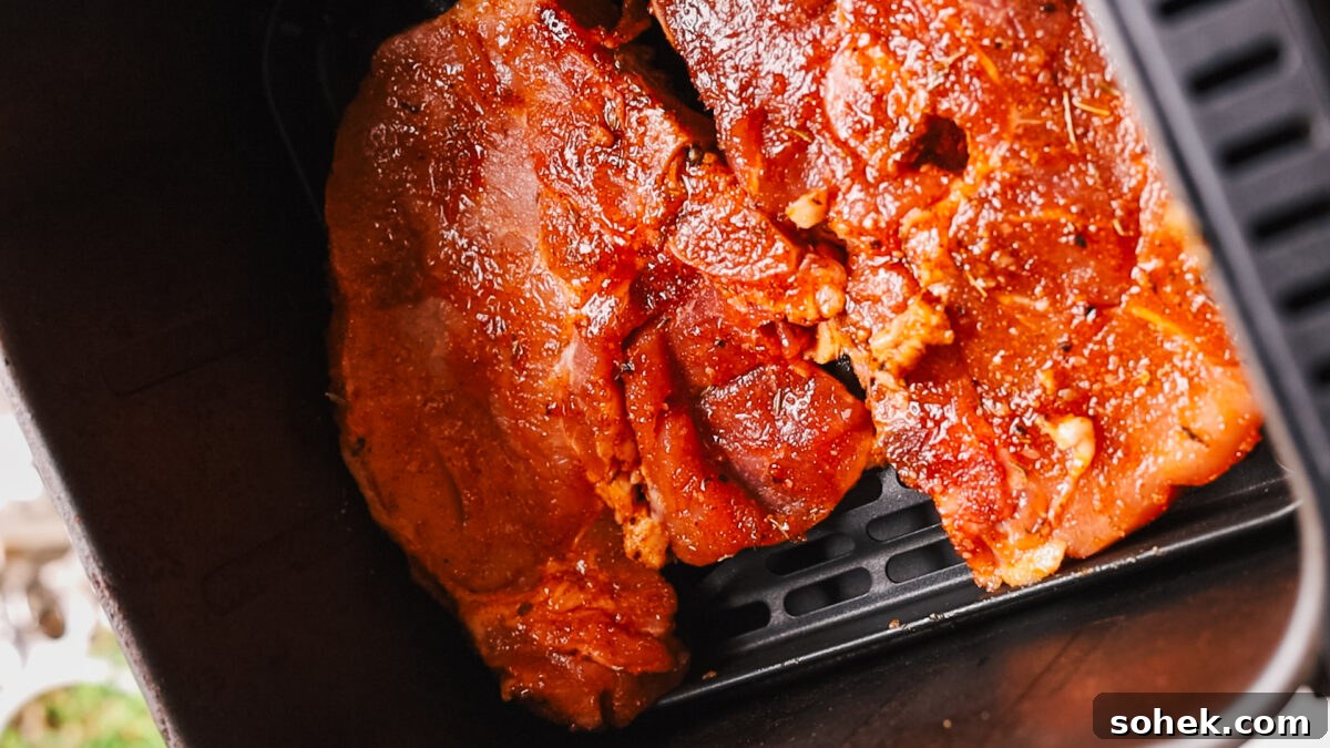 Crispy Tender Pork Chops in the Air Fryer Every Time 8 pork chop after air frying