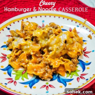 Cheesy hamburger casserole