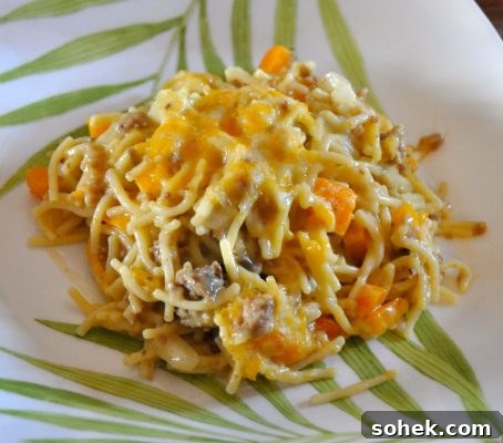 Baked beef spaghetti