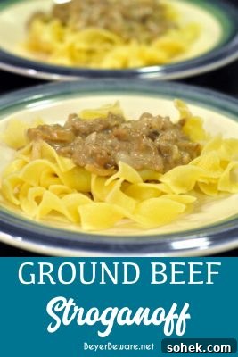 Ground beef stroganoff