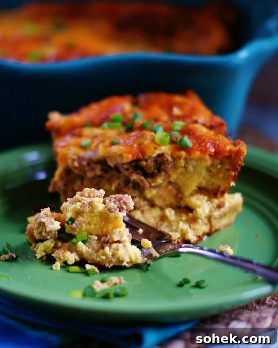 Make- ahead Breakfast Casserole for Brunch.
