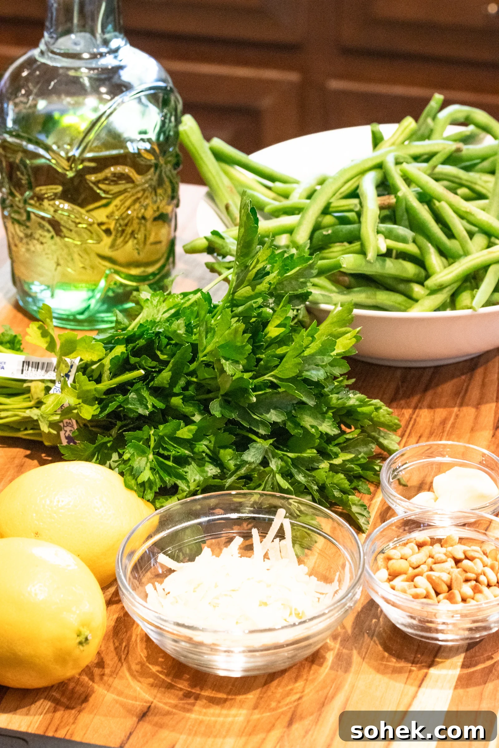 green bean gremolata ingredients
