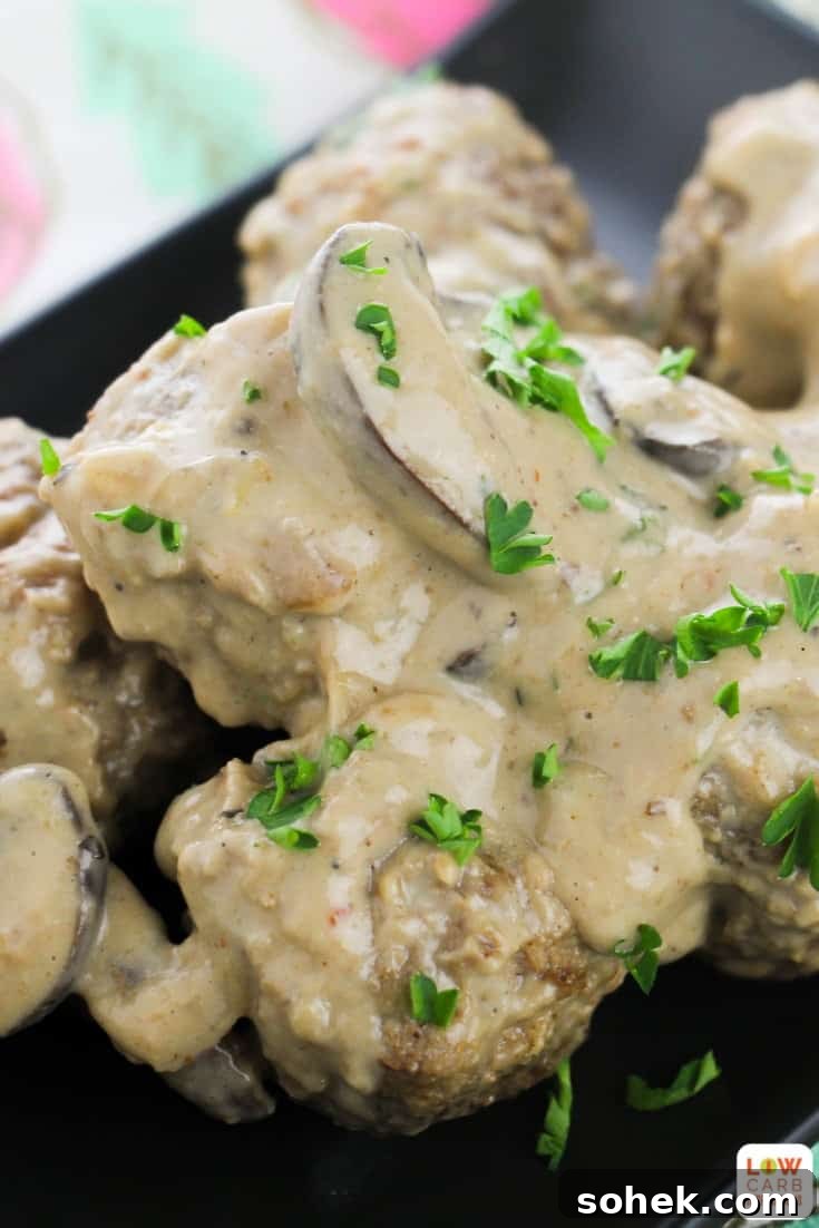 Keto Stroganoff Meatballs Recipe