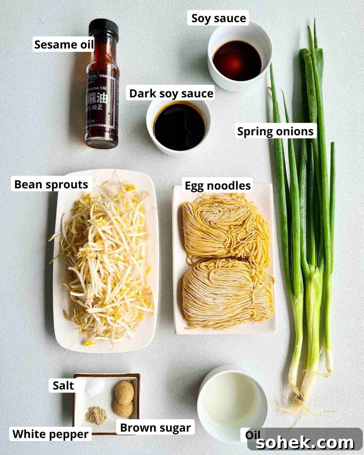 Ingredients required to make this recipe, labeled