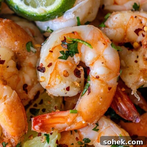 Mediterranean Baked Olives with Feta and Herbs 15 Close-up of Cilantro Lime Sautéed Shrimp