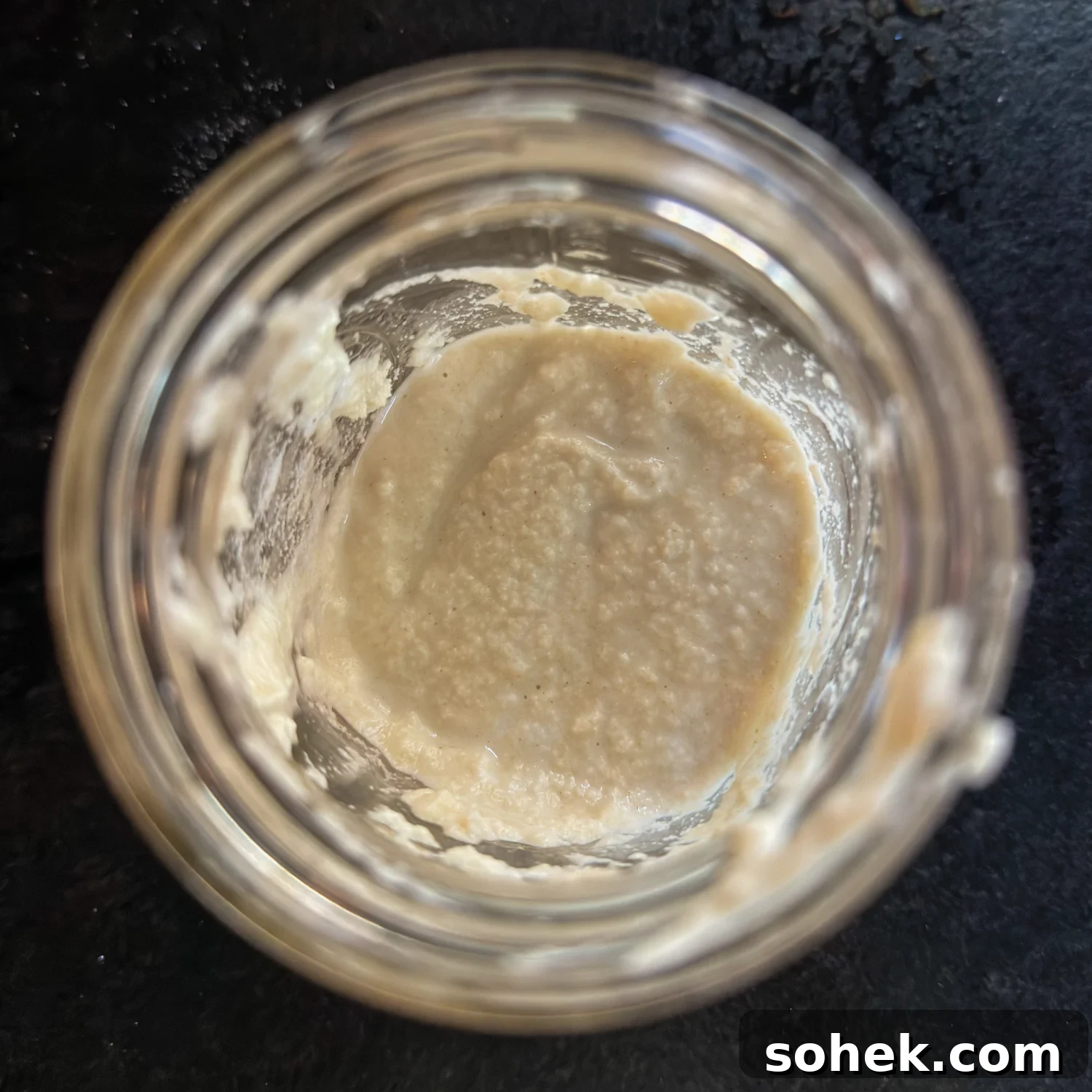 Gluten-Free Sourdough Starter: Reliable Step-by-Step Recipe 5 overhead shot of the consistency of the starter.
