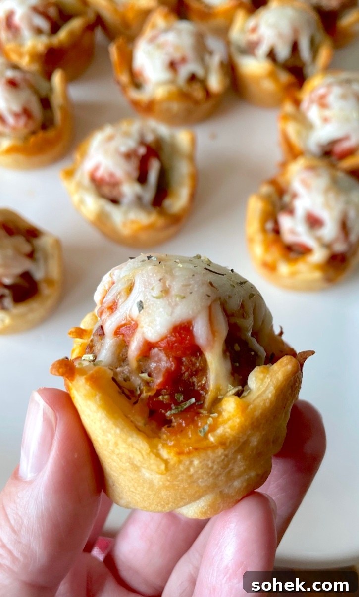 Savory Mini Meatball Cupcakes for Appetizers and Parties 2 Are you looking for fun dinner ideas for kids? You can't go wrong with these mini meatball cupcakes! They are cheap and easy to make with just a few simple ingredients in a mini muffin tin including Pillsbury dough, frozen meatballs, pizza sauce and shredded mozzarella cheese! So simple and delicious for busy weeknight meals with the family.