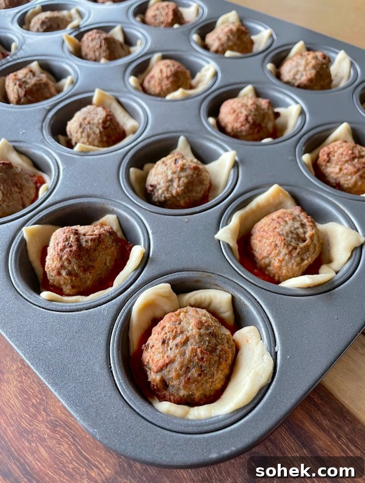 Savory Mini Meatball Cupcakes for Appetizers and Parties 8 Are you looking for fun dinner ideas at home? Look no further than these meatball cupcakes! They are made with just 4 cheap ingredients, and are super quick and easy to make in a mini muffin tin.