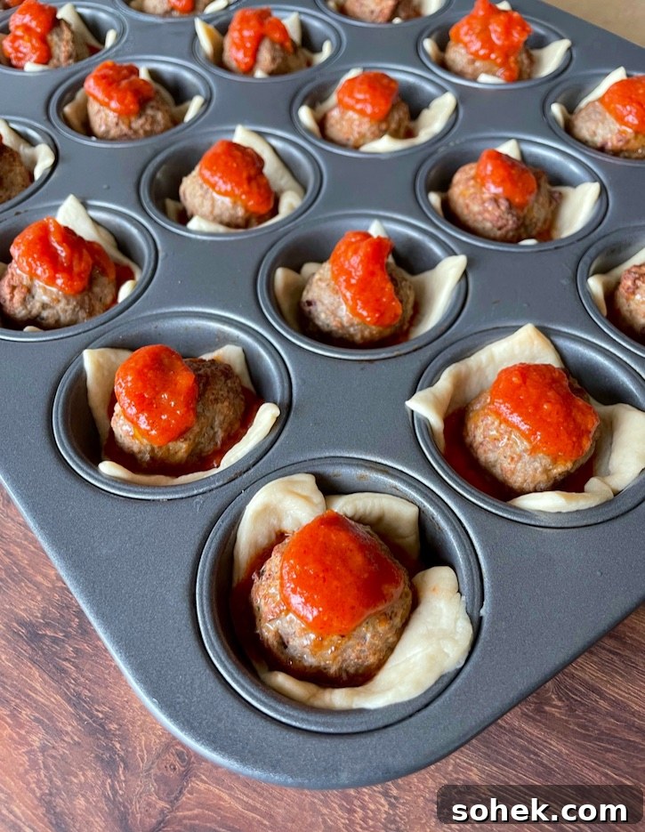 Savory Mini Meatball Cupcakes for Appetizers and Parties 9 Mini Muffin Tin Meatball Cupcakes | An easy and super fun dinner idea for a family with kids!