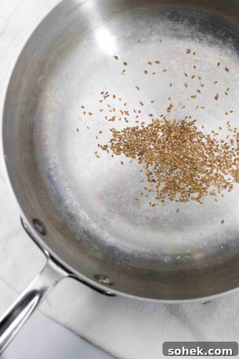 Seeds in a metal pan.
