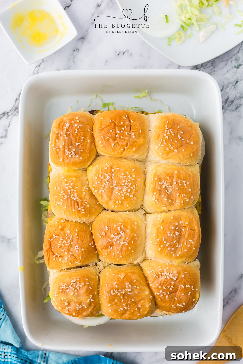 Buttery burger buns with sesame seeds