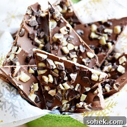 Dark Chocolate Peppermint Bark