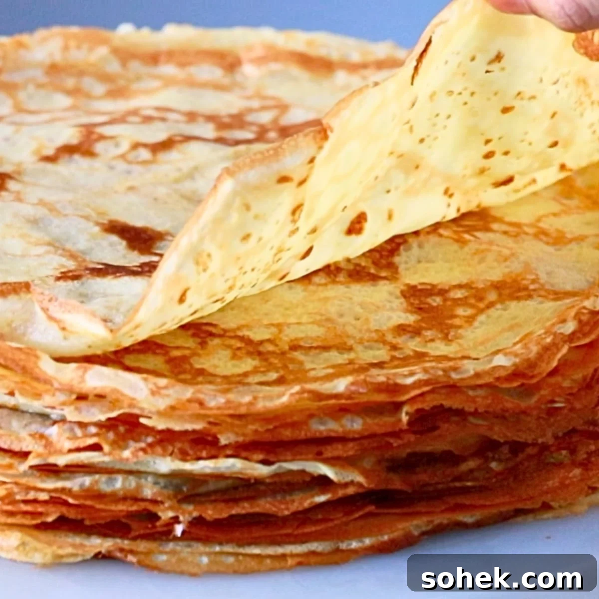 Classic French Crepes: Thin Pancake Recipe & Serving Ideas 21 a thin crepe, piled up on a table
