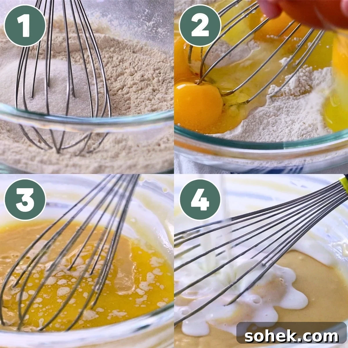 Classic French Crepes: Thin Pancake Recipe & Serving Ideas 7 4 steps to make crepe batter