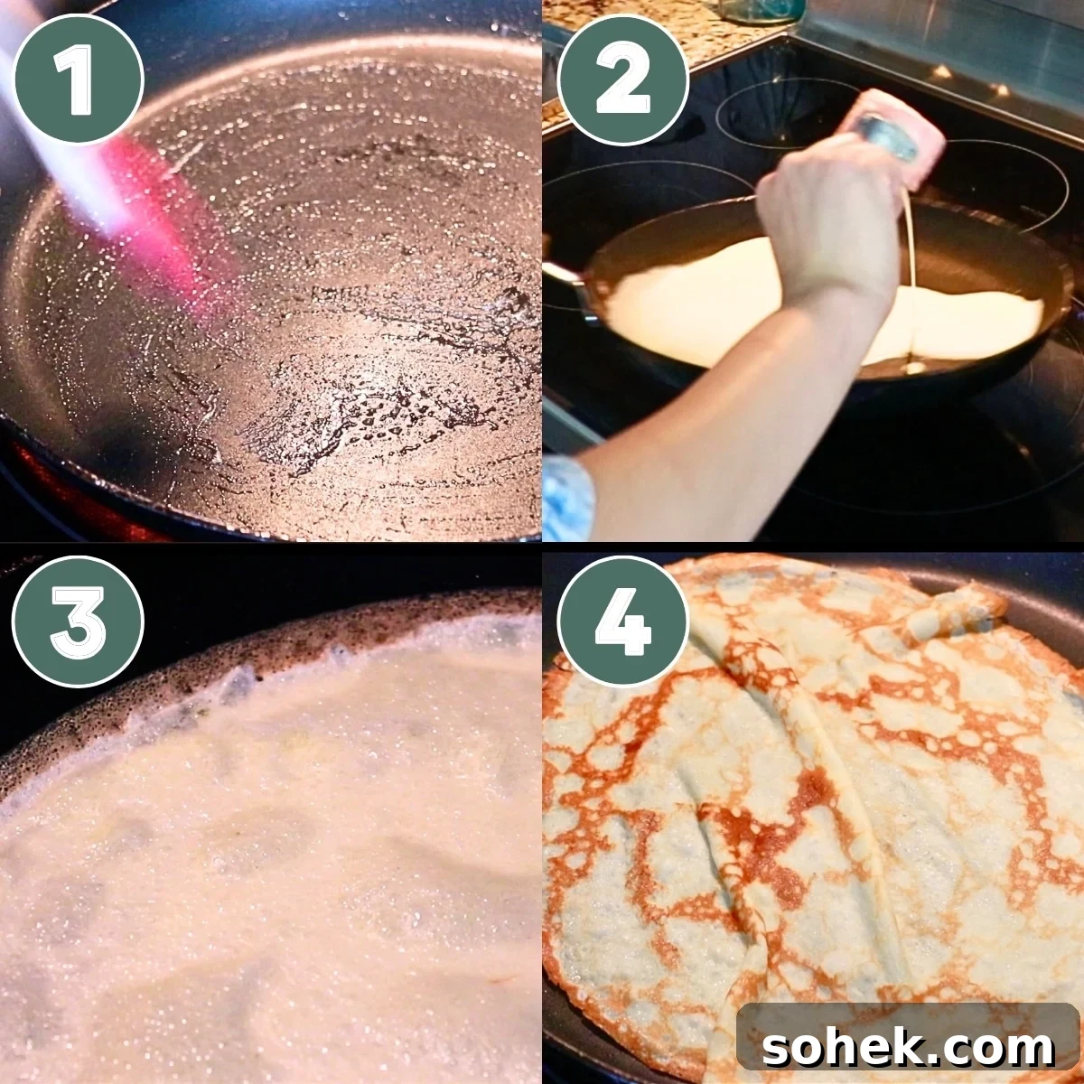 Classic French Crepes: Thin Pancake Recipe & Serving Ideas 8 4 steps to cook homemade crepes