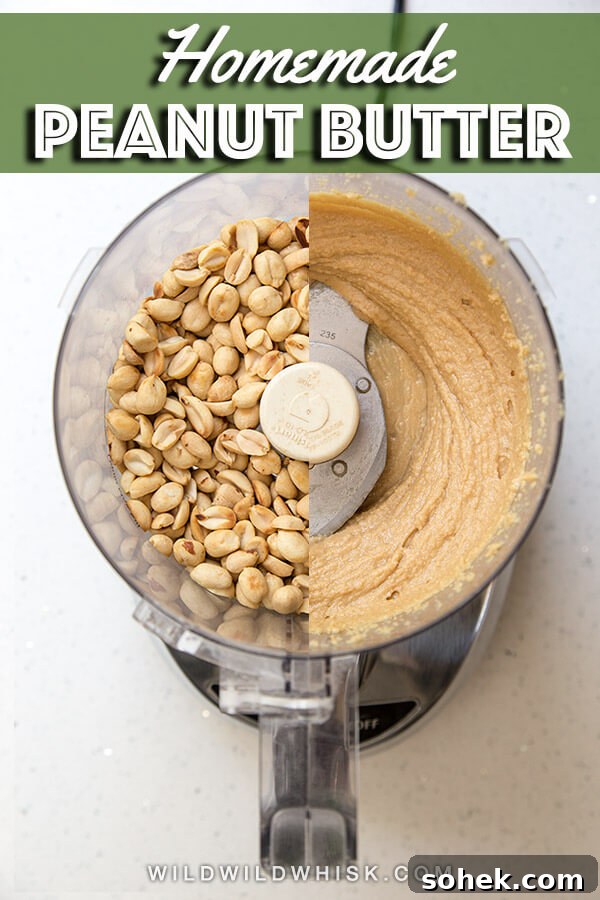 This super easy homemade peanut butter is sweetened with honey, takes just 10 minutes to make and you'll want to eat it straight from the jar, guaranteed! #wildwildwhisk #homemadepeanutbutter This super easy homemade peanut butter is sweetened with honey, takes just 10 minutes to make and you'll want to eat it straight from the jar, guaranteed! #wildwildwhisk #homemadepeanutbutter