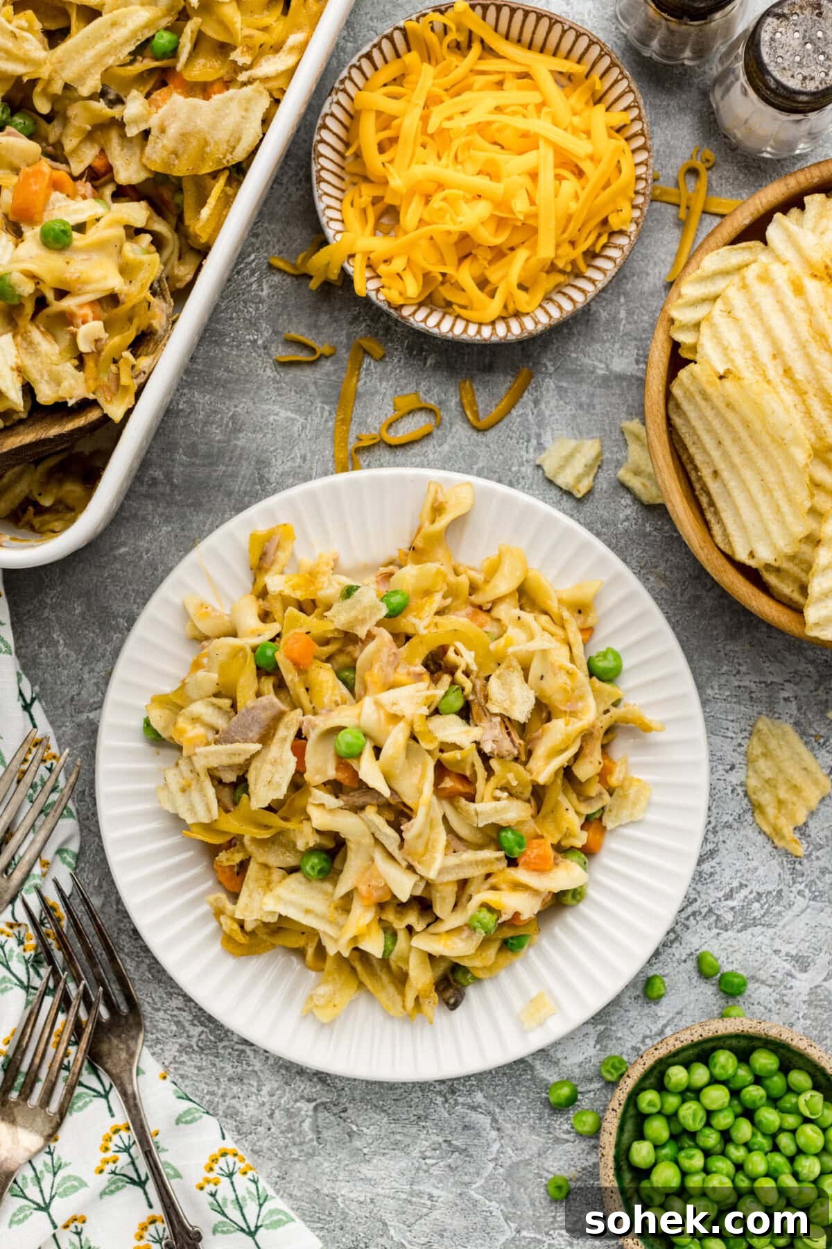 Plate of Tuna Casserole