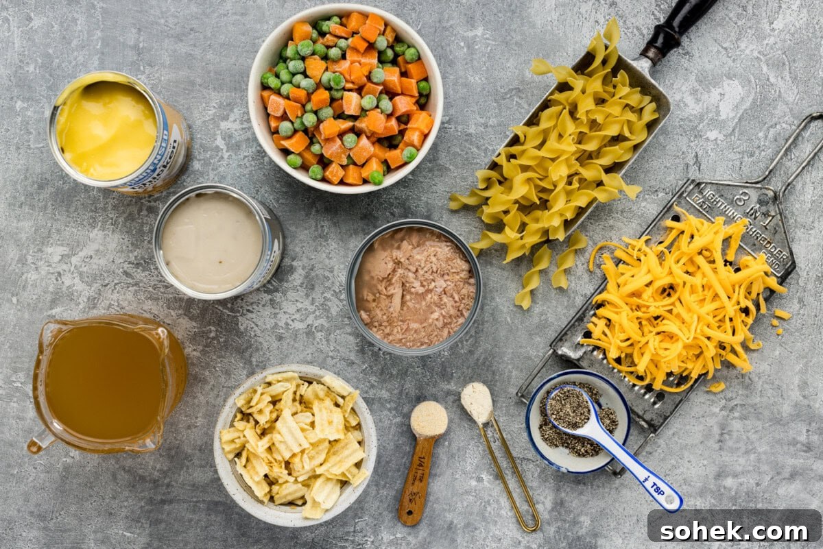 Ingredients for Tuna Casserole