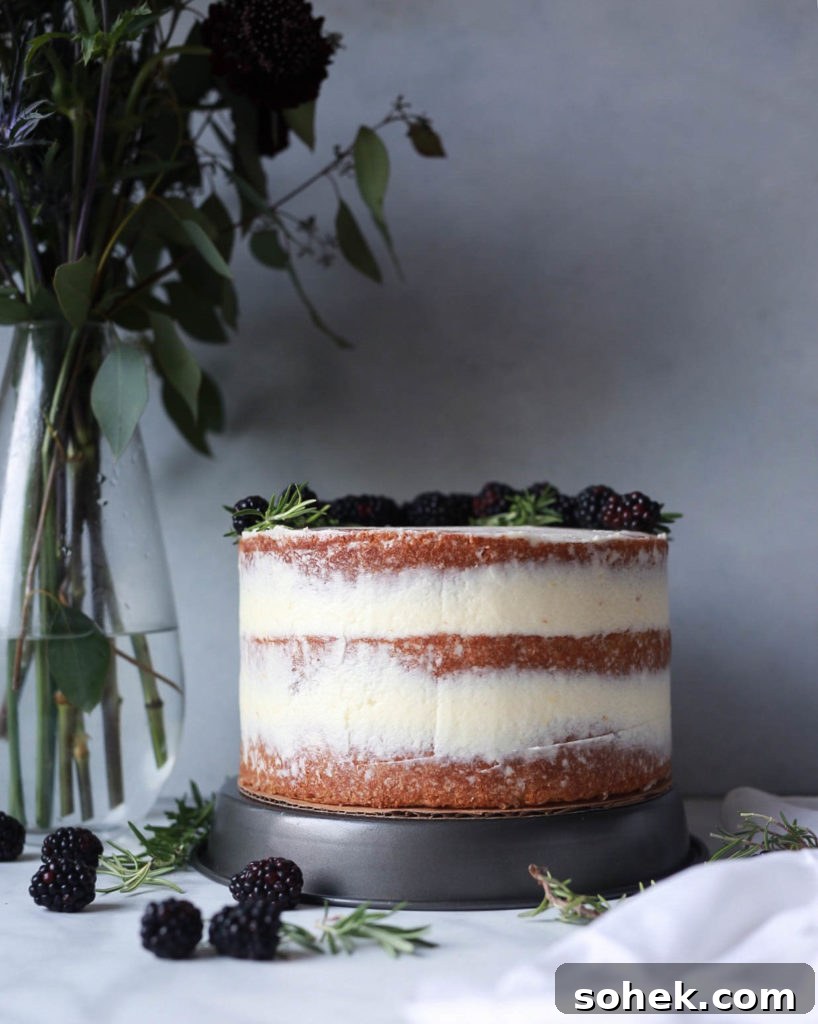 Lemon Rosemary Olive Oil Cake with Blackberry Curd & Mascarpone Frosting 3 img 687 2