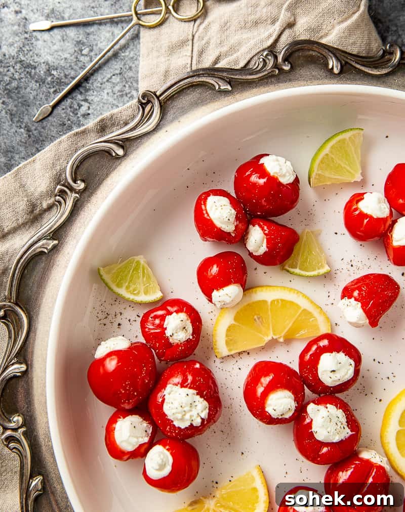 goat cheese peppadews