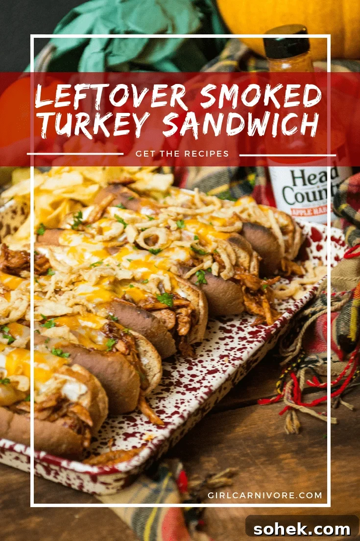 Leftover smoked turkey sandwich recipe - perfect way to use up all that leftover turkey!