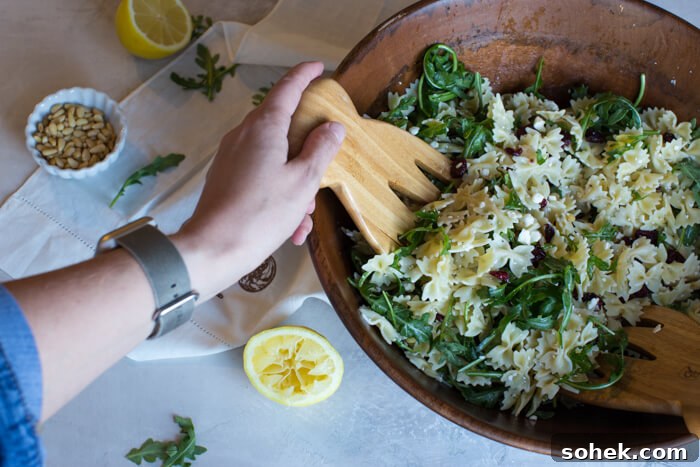 Lemon Arugula Pasta Salad Recipe for Bright Summer Meals 3 Lemon Arugula Pasta Salad. This is what it looks like to live your best springy pasta life. Easy to make ahead for baby or wedding shower!