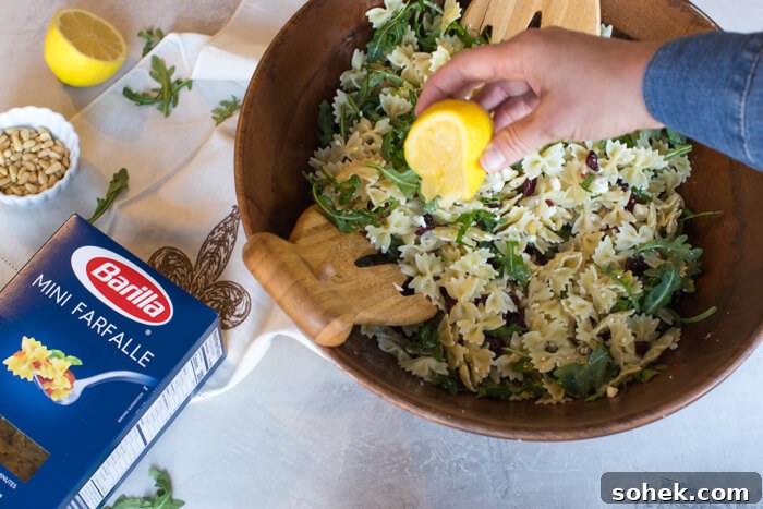 Lemon Arugula Pasta Salad Recipe for Bright Summer Meals 4 Lemon Arugula Pasta Salad. This is what it looks like to live your best springy pasta life. Easy to make ahead for baby or wedding shower!