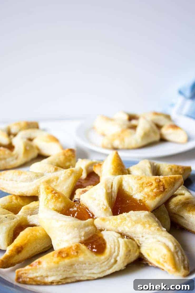 Savory and Sweet Puff Pastry Pinwheels: Quick Party Appetizers 7 Puff pastry filled with apricot jam.
