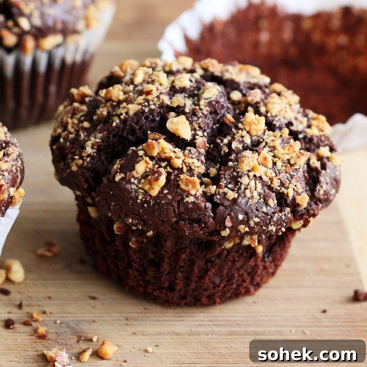 triple chocolate muffins