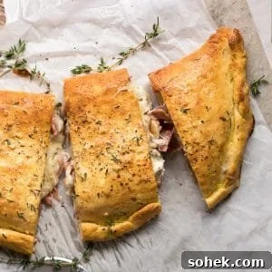 30-Minute Keto Calzones: Gluten-Free, Dairy-Free Pizza Turnovers 8 Keto calzone with prosciutto and cheese