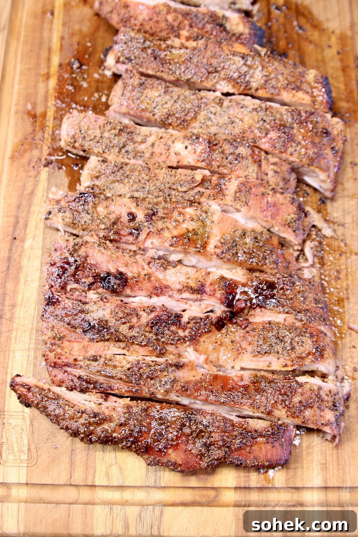 Grilled Spare Ribs Grilled Spare Ribs sliced
