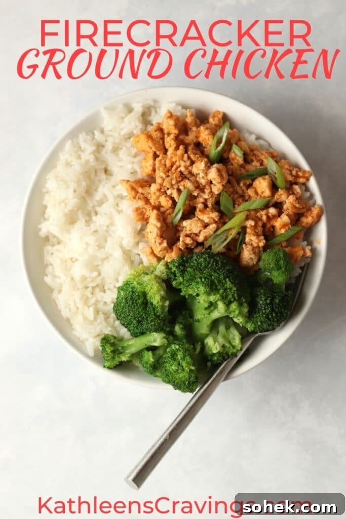 Spicy Firecracker Ground Chicken Recipe for Weeknight Meals 2 firecracker ground chicken bowls