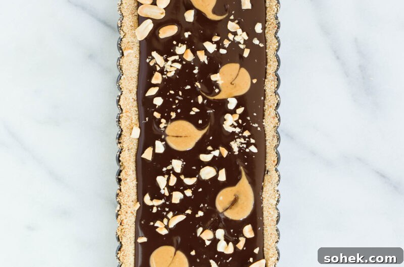 Vegan Chocolate Peanut Butter Tart