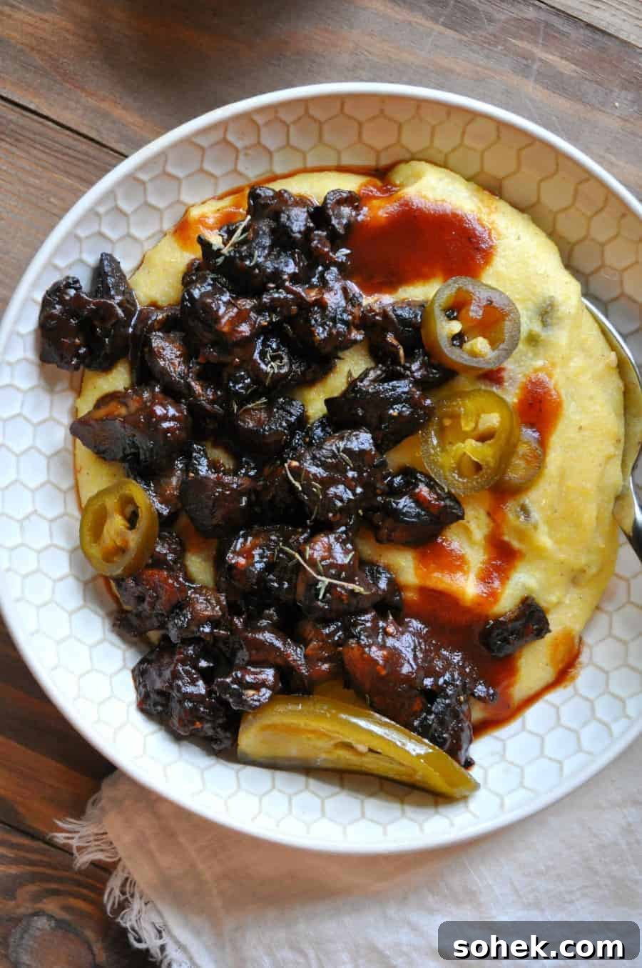 Vegan BBQ Chopped Mushrooms